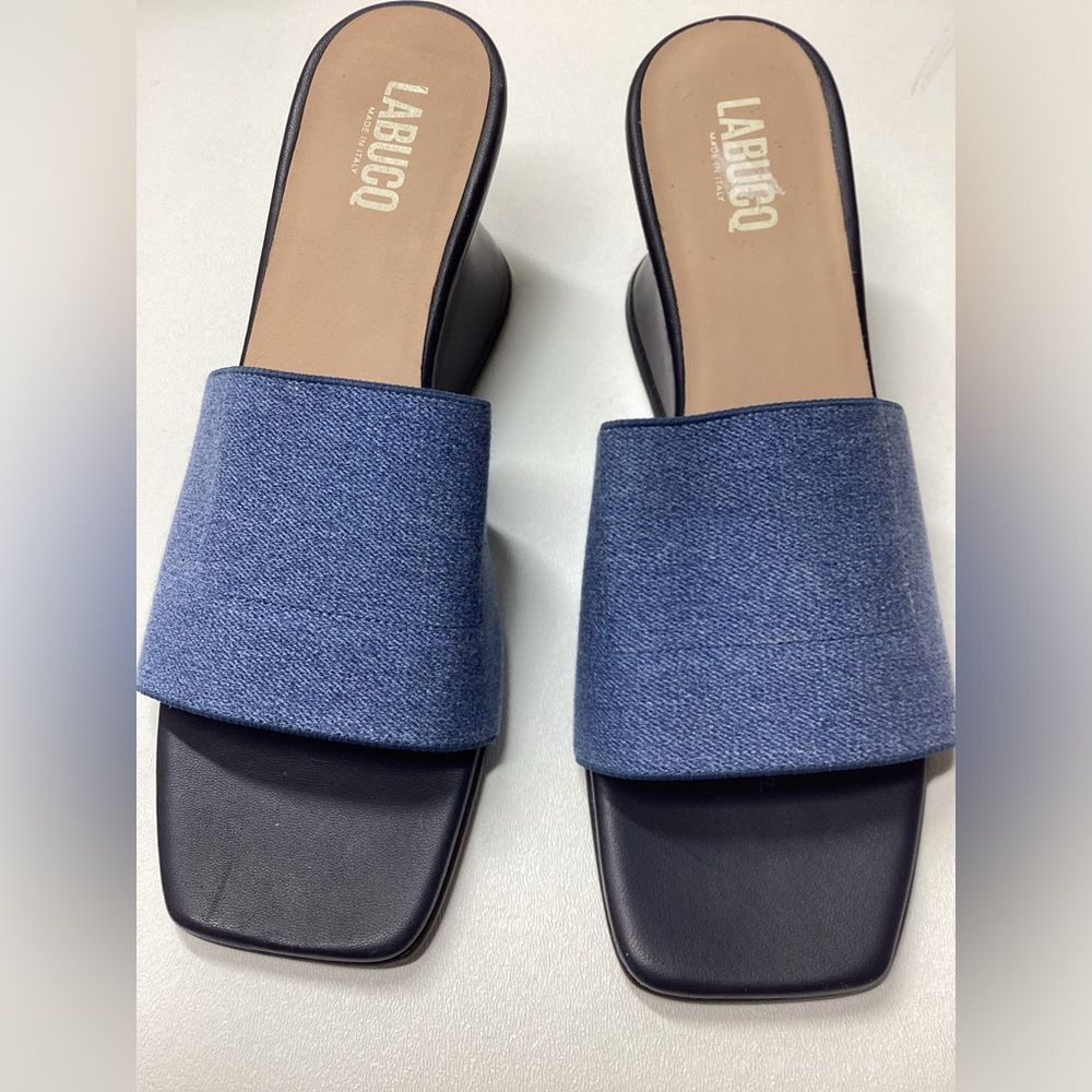 Labucq Stretch Denim Wedge Heels Size EU 39 - Picture 3 of 11
